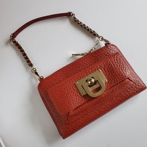 DKNY French Grain Leather Chain Shoulder Bag